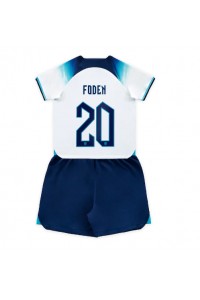 Engeland Phil Foden #20 Babytruitje Thuis tenue Kind WK 2022 Korte Mouw (+ Korte broeken)
